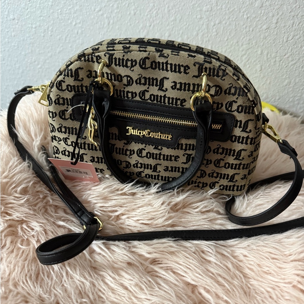 Juicy Couture Black and Beige Crossbody Bag